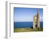 Old Stone Watchtower Along Coast-Roger Brooks-Framed Photographic Print