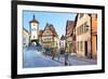 Old Street in Rothenburg Ob Der Tauber, Bavaria, Germany-Zoom-zoom-Framed Photographic Print