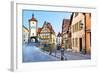 Old Street in Rothenburg Ob Der Tauber, Bavaria, Germany-Zoom-zoom-Framed Photographic Print