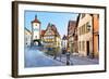 Old Street in Rothenburg Ob Der Tauber, Bavaria, Germany-Zoom-zoom-Framed Photographic Print