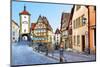 Old Street in Rothenburg Ob Der Tauber, Bavaria, Germany-Zoom-zoom-Mounted Photographic Print