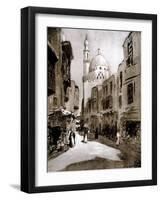 Old Street in Sunlight, Cairo, Egypt, 1928-Louis Cabanes-Framed Giclee Print