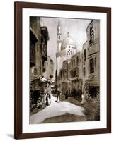 Old Street in Sunlight, Cairo, Egypt, 1928-Louis Cabanes-Framed Giclee Print