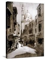 Old Street in Sunlight, Cairo, Egypt, 1928-Louis Cabanes-Stretched Canvas