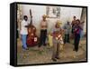 Old Street Musicians, Trinidad, Cuba, Caribbean, Central America-Bruno Morandi-Framed Stretched Canvas