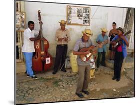 Old Street Musicians, Trinidad, Cuba, Caribbean, Central America-Bruno Morandi-Mounted Photographic Print