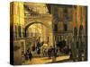 Old Street of Brescia-Angelo Inganni-Stretched Canvas