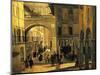 Old Street of Brescia-Angelo Inganni-Mounted Giclee Print