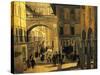 Old Street of Brescia-Angelo Inganni-Stretched Canvas