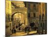 Old Street of Brescia-Angelo Inganni-Mounted Giclee Print