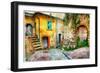 Old Streets of Medieval Villages of Italy, Artistic Picture-Maugli-l-Framed Photographic Print