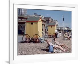 Old Style Bathing Suits in Brighton, 1968-Library-Framed Photographic Print