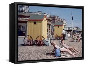 Old Style Bathing Suits in Brighton, 1968-Library-Framed Stretched Canvas