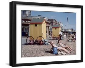 Old Style Bathing Suits in Brighton, 1968-Library-Framed Photographic Print