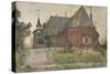 Old Sundborn Church, from 'A Home' series, c.1895-Carl Larsson-Stretched Canvas