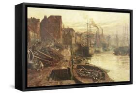 Old Sunderland, 1885-Thomas Marie Madawaska Hemy-Framed Stretched Canvas