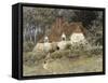 Old Surrey Cottage-Helen Allingham-Framed Stretched Canvas