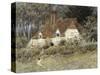 Old Surrey Cottage-Helen Allingham-Stretched Canvas