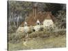 Old Surrey Cottage-Helen Allingham-Stretched Canvas