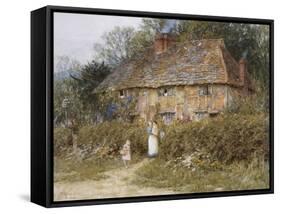 Old Surrey Cottage-Helen Allingham-Framed Stretched Canvas