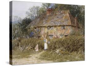 Old Surrey Cottage-Helen Allingham-Stretched Canvas