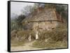 Old Surrey Cottage-Helen Allingham-Framed Stretched Canvas