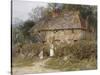 Old Surrey Cottage-Helen Allingham-Stretched Canvas