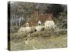 Old Surrey Cottage-Helen Allingham-Stretched Canvas