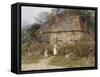 Old Surrey Cottage-Helen Allingham-Framed Stretched Canvas