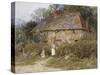 Old Surrey Cottage-Helen Allingham-Stretched Canvas