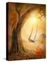 Old Swing Hanging from a Large Tree-egal-Stretched Canvas