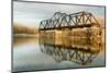 Old Swinging Train Bridge-Scruggelgreen-Mounted Photographic Print