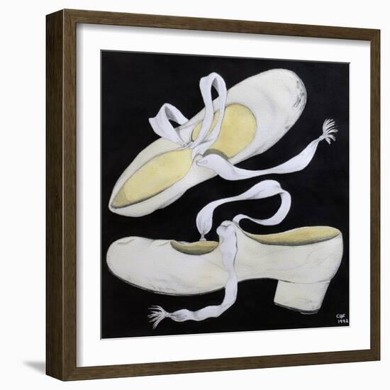 Old Tap Dancing Shoes, 1992-Carolyn Hubbard-Ford-Framed Giclee Print