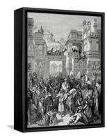 Old Testament. Book of Esther. the Triumph of Mordecai. Drawing by Hotelin, by Dore-null-Framed Stretched Canvas