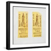 Old ticket of Empire State Building-Jennifer Abbott-Framed Giclee Print