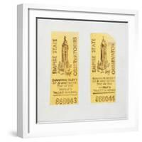 Old ticket of Empire State Building-Jennifer Abbott-Framed Giclee Print