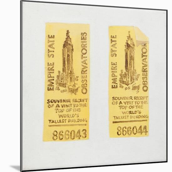 Old ticket of Empire State Building-Jennifer Abbott-Mounted Giclee Print