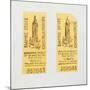 Old ticket of Empire State Building-Jennifer Abbott-Mounted Giclee Print