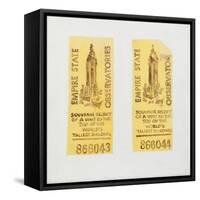 Old ticket of Empire State Building-Jennifer Abbott-Framed Stretched Canvas