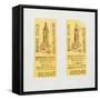 Old ticket of Empire State Building-Jennifer Abbott-Framed Stretched Canvas