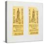 Old ticket of Empire State Building-Jennifer Abbott-Stretched Canvas