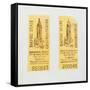 Old ticket of Empire State Building-Jennifer Abbott-Framed Stretched Canvas