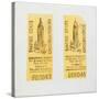 Old ticket of Empire State Building-Jennifer Abbott-Stretched Canvas