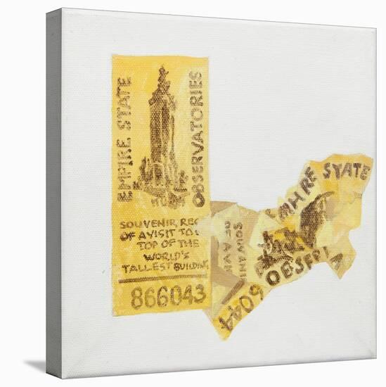 Old ticket of Empire State Builidng, 1 ticked torn up-Jennifer Abbott-Stretched Canvas