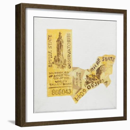 Old ticket of Empire State Builidng, 1 ticked torn up-Jennifer Abbott-Framed Giclee Print