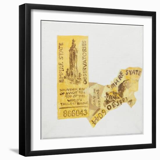 Old ticket of Empire State Builidng, 1 ticked torn up-Jennifer Abbott-Framed Giclee Print