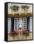 Old Timber Framed Building in Quimper, Southern Finistere, Brittany, France-Amanda Hall-Framed Stretched Canvas