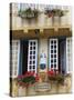 Old Timber Framed Building in Quimper, Southern Finistere, Brittany, France-Amanda Hall-Stretched Canvas