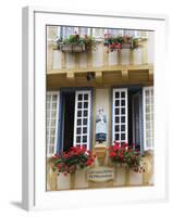 Old Timber Framed Building in Quimper, Southern Finistere, Brittany, France-Amanda Hall-Framed Photographic Print