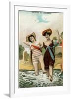 Old Time Bathing Beauties, Coronado, California-null-Framed Art Print